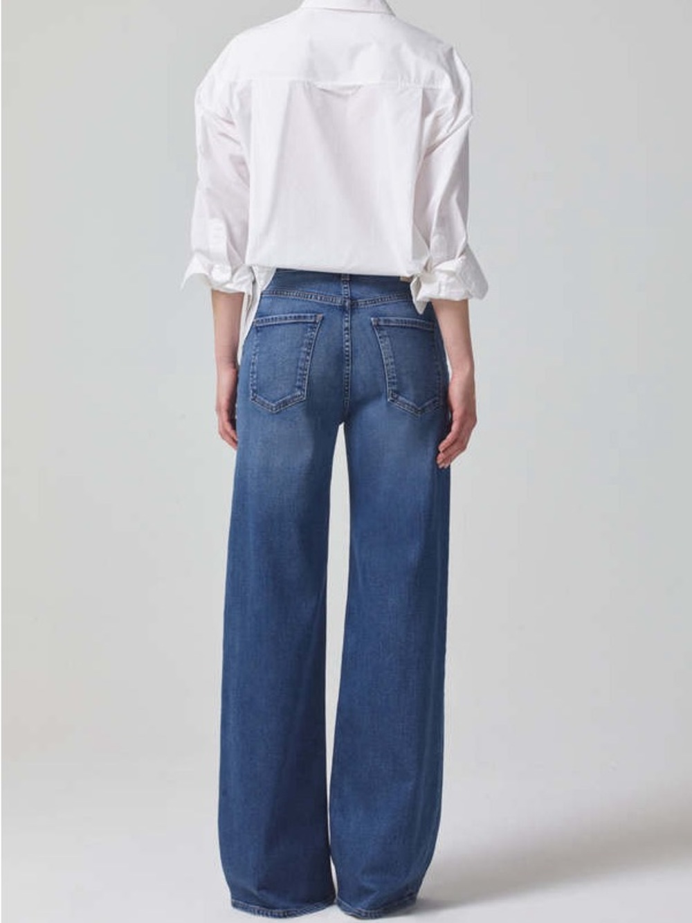 Citizens of Humanity Loli Mid-Rise Baggy Wide Leg Denim Palazzo - Picture 2 of 5
